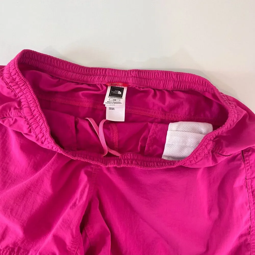 The North Face Women's Nylon Shorts Pink Outdoor Hiking Activewear Size L